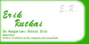 erik rutkai business card